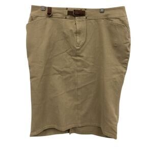 Lauren Ralph Lauren Khaki Skirt w/ Belt - Size 14 Preppy Classic